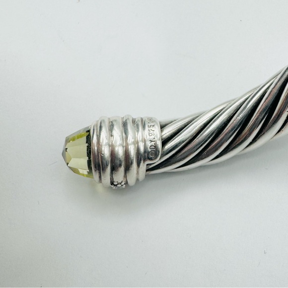 David Yurman 10mm Cable Bracelet With Lemon Citrine and Diamonds - Picture 11 of 11